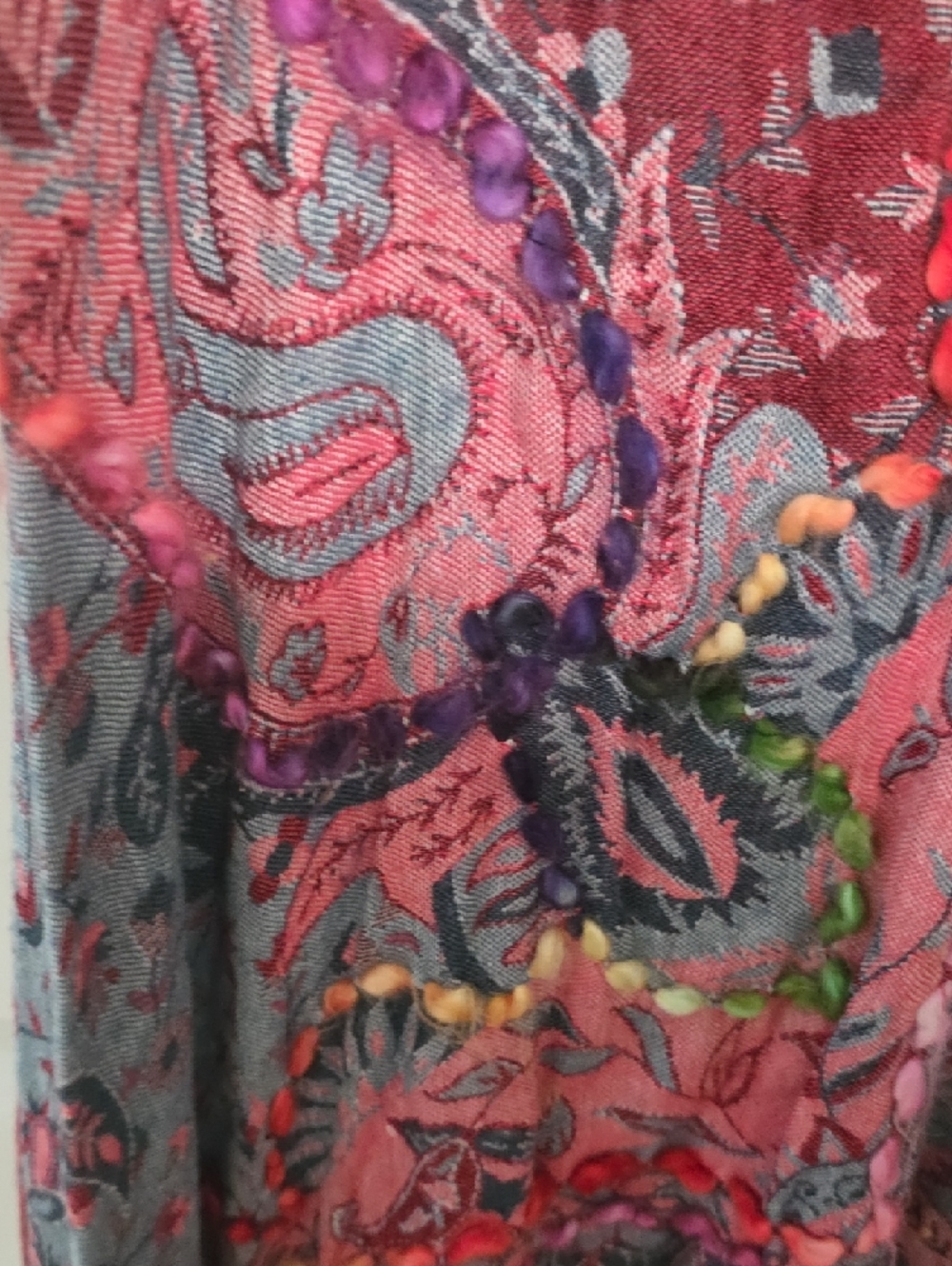 Raj Patterned Rayon Vest - Picture 3 of 7